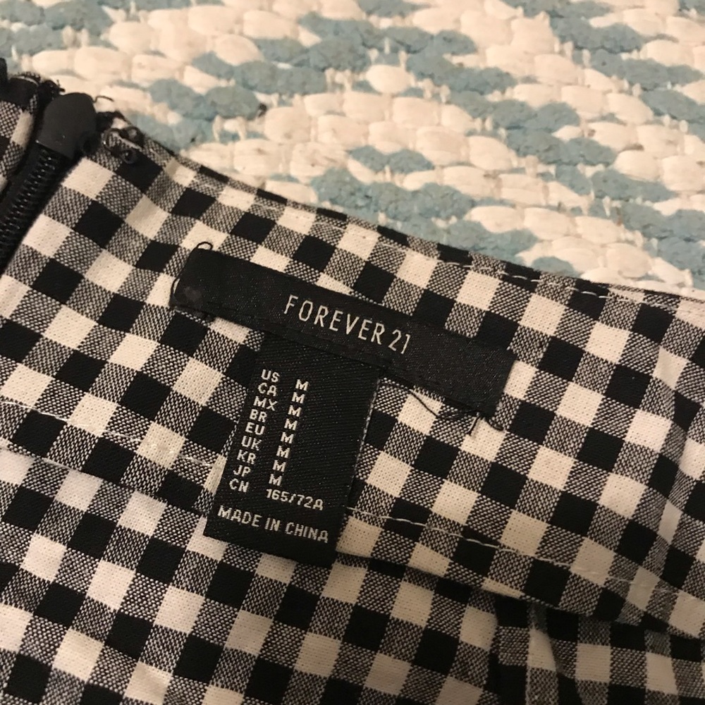 black and white plaid skirt